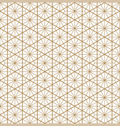 Seamless Japanese Pattern Kumiko Style In Golden