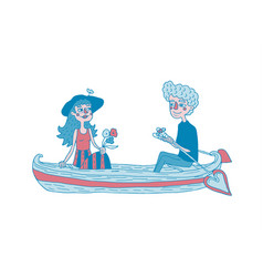 Young Couple Sailing On A Boat Dating