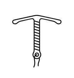 Birth Control Iud Line Art Icon Copper