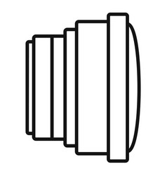 Fish Eye Lens Icon Outline Style