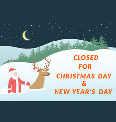 Sign Closed For New Years Day And Christmas Day