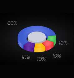 3d Donut Chart Infographic Concept With Five O