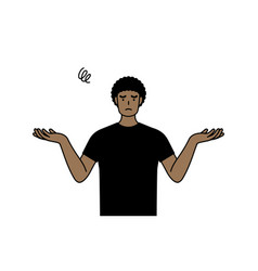 African-american Man With His Hands Outstretched