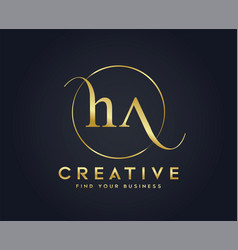 Letter H A Cursive Business Logo