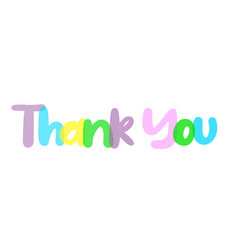 Thank You Colorful Typography Lettering