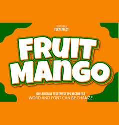 Fruit Mango Editable Text Effect Cartoon Style