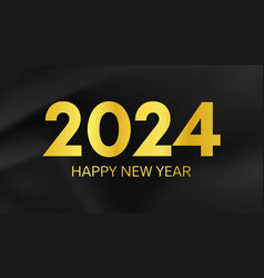 2024 Happy New Year On Dark Silk Background