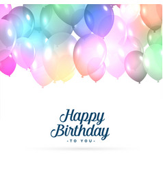 Colorful Happy Birthday Balloons Background