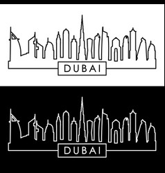 Dubai Skyline Linear Styledubai City Single