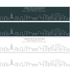 Suzhou Single Line Skyline Banner