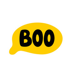 Boo Text Halloween Word Speech Bubble