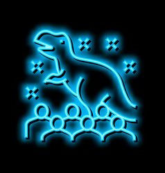 Dinosaur Kids Party Neon Glow Icon