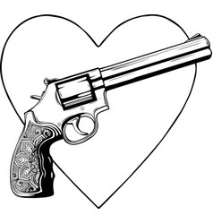 Vintage Revolver Tattoo A Gun