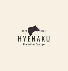 Head Hyena Vintage Logo Icon Design