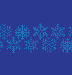 Snowflakes Blue Seamless Border Repeating