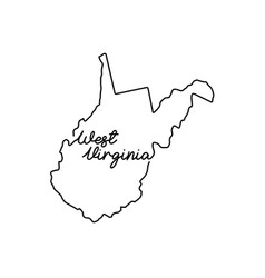 West Virginia Us State Outline Map