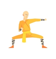 Bold Asian Shaolin Monk Kung Fu Martial Arts