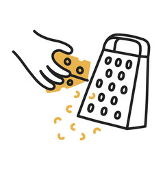 Cheese Grater Hand Drawn Doodle Cooking Icon