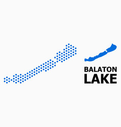 Dotted Mosaic Map Balaton Lake