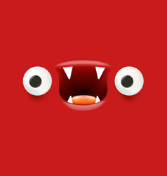 Funny Angry Red Christmas Monster Face