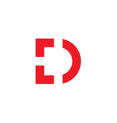 Letter D Red Medical Doctor Symbol