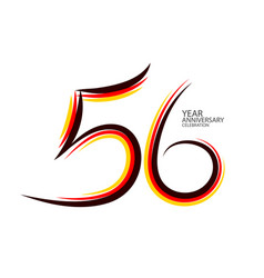 56 Years Anniversary Celebration Logotype