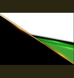 Abstract Black Green Gold And White Background