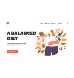 Balanced Diet Landing Page Template Food Choice