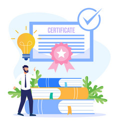 Graphic Cartoon Character Of Certificate Document