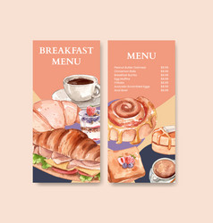 Menu Template With Specialty Breakfast