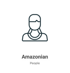 Amazonian Outline Icon Thin Line Black