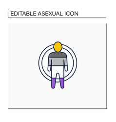 Asexual Line Icon