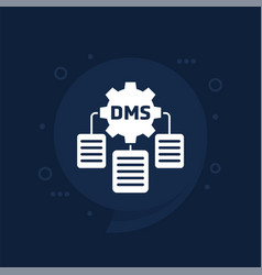 Dms Document Management System Icon With Gear