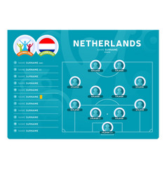 Netherlands Line-up Football 2020 Tournament