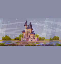 Royal Castle In Rainy Weather