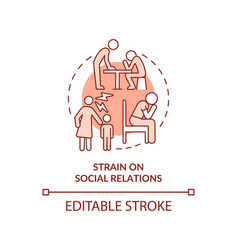 Strain On Social Relations Terracotta Concept Icon