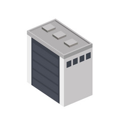 Gray Building Facade Isometric