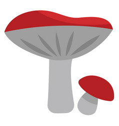 Red Russulaceae Icon On White Background