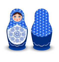 Beautiful Russian Doll In Blue Sundress Front Back