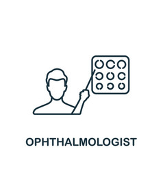 Ophthalmologist Icon Line Simple Icon