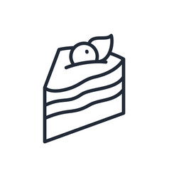 Stylish Thin Line Icon Of A Piece Of Cake