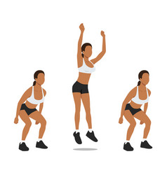 Woman Doing Side To Jump Squat Exercise