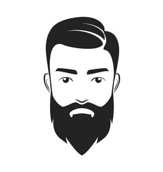 Bearded Male Head Barbershop Logo