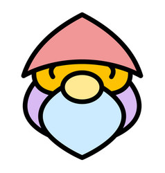 Garden Gnome Icon Flat