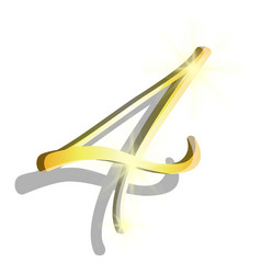 Gold Figure Four Artistic Symbol