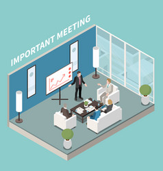 Meeting Room Isometric Composition