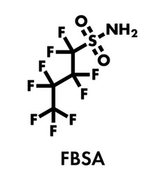 Perfluorobutane Sulfonamide Molecule Skeletal