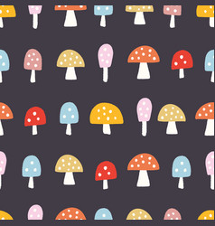 Mushroom Background Pattern Fall Seamless