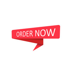 Order Now A Red Banner Pointer Sticker Label