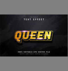 Queen Text 3d Gold Effect